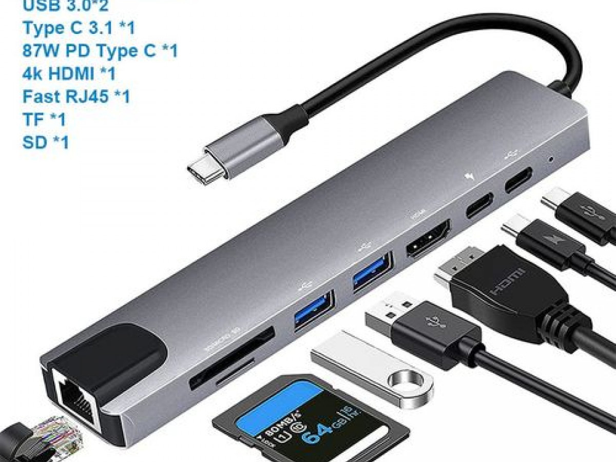 8 in 1 Type C Adapter 8 in 1 Type C Adapter