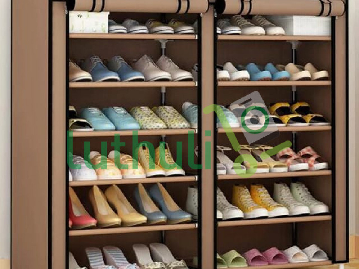 Double Row Shoe Racks with Non woven fabric. Double Row Shoe Racks with Non woven fabric.