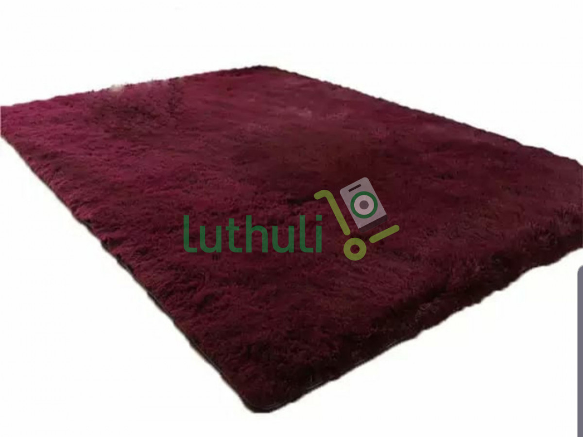Generic Fluffy Carpets - 7 X 10 - Maroon Generic Fluffy Carpets - 7 X 10 - Maroon