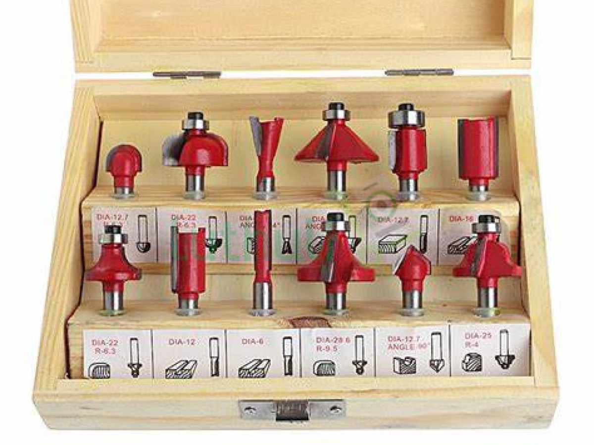 TACSR1121 12 Pcs Router Bit Set TACSR1121 12 Pcs Router Bit Set