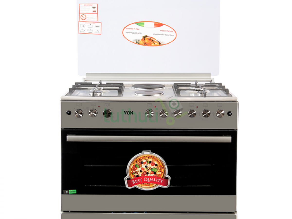 4+2 GAS ELECTRIC STAINLESS STEEL 90X60-RF 493 4+2 GAS ELECTRIC STAINLESS STEEL 90X60-RF 493