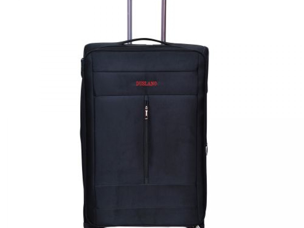 Duslang Fabric Travel Suitcase - Black Duslang Fabric Travel Suitcase - Black