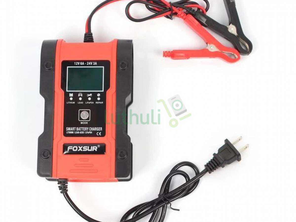 FOXSUR Lithium Battery Charger, 12V/24V 6Amp FOXSUR Lithium Battery Charger, 12V/24V 6Amp