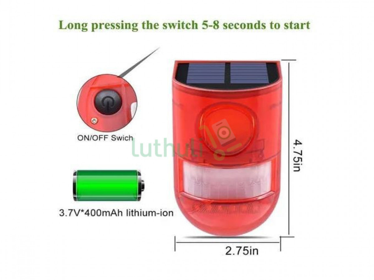 Solar Alarm Light LED Motion Sensor Solar Alarm Light LED Motion Sensor