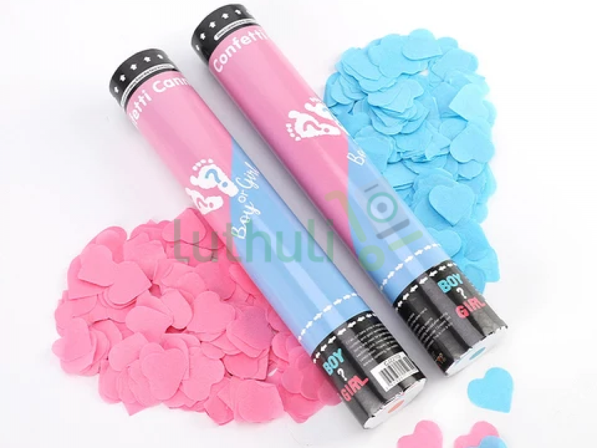 Gender reveal party popper Gender reveal party popper