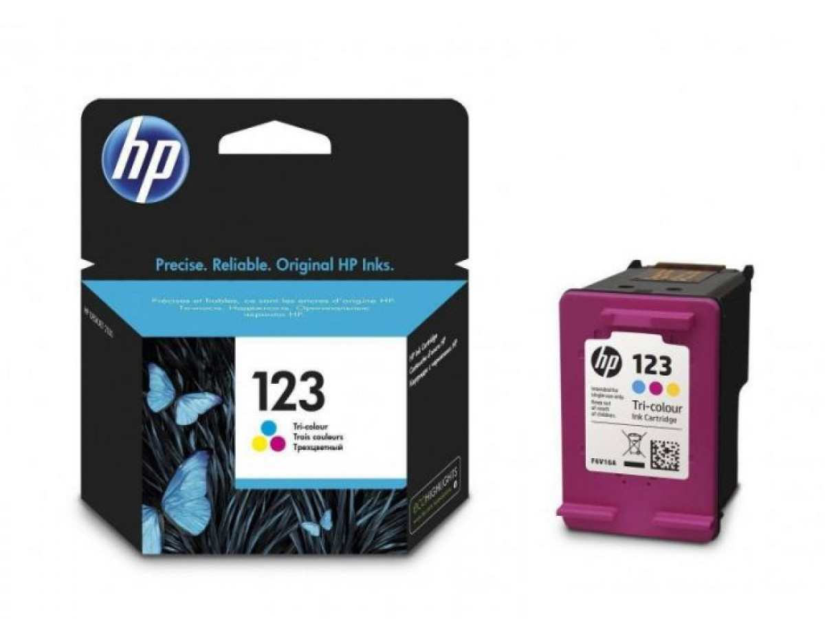 HP 123 Tri-Color Ink Cartridge (F6V16AE) HP 123 Tri-Color Ink Cartridge (F6V16AE)