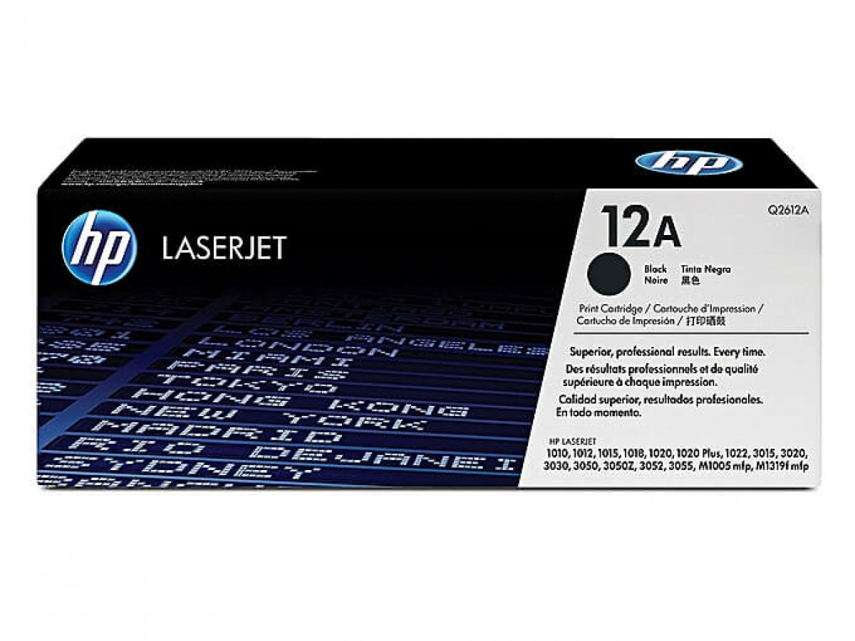 HP 12A Black Toner Original LaserJet (Q2612A) HP 12A Black Toner Original LaserJet (Q2612A)