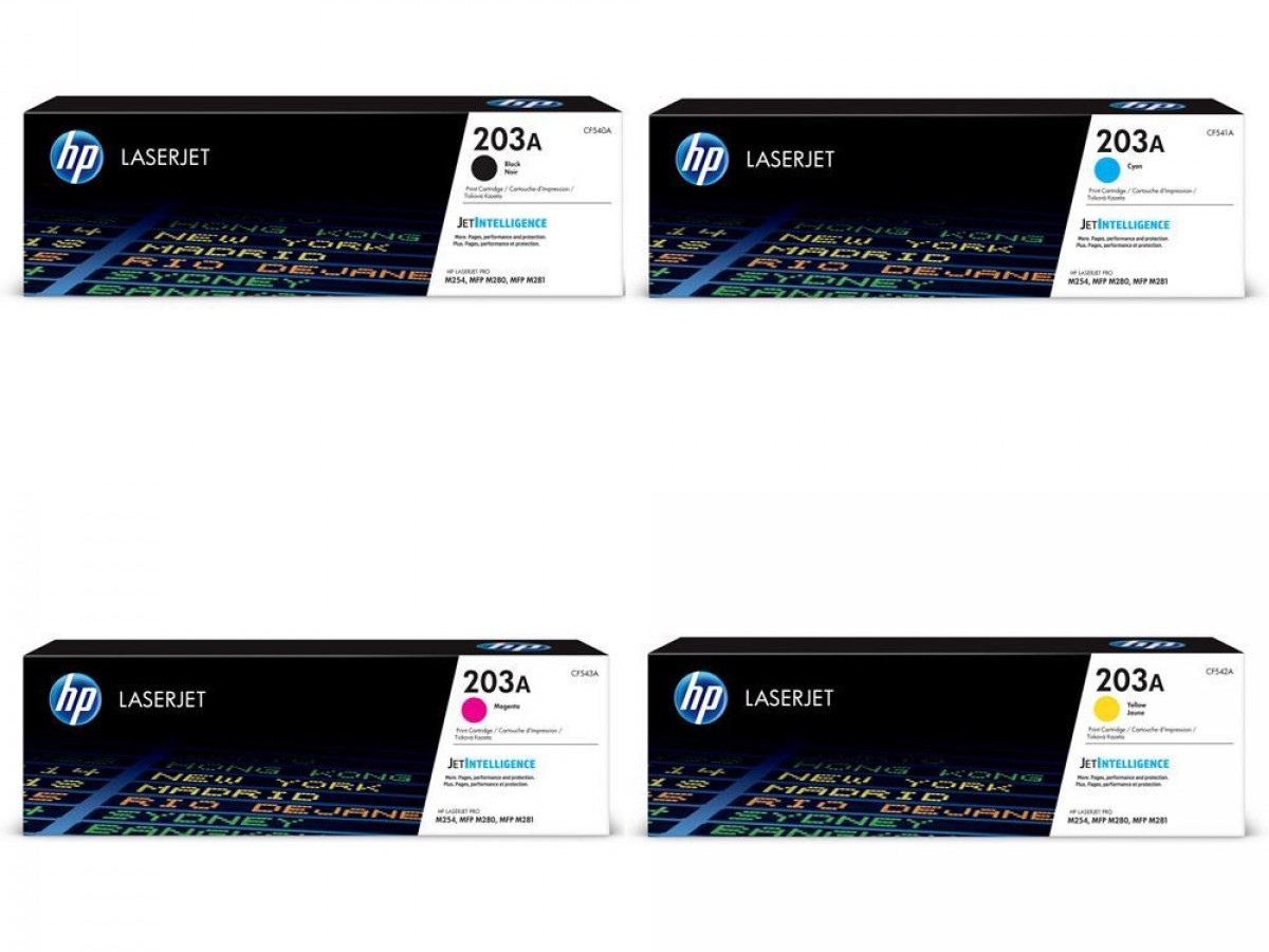 HP 203A Toner Cartridges Set CYMK HP 203A Toner Cartridges Set CYMK
