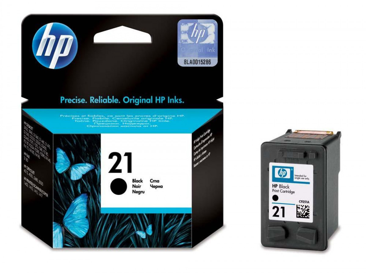 HP 21 Black Original Ink Cartridge C9351AA HP 21 Black Original Ink Cartridge C9351AA