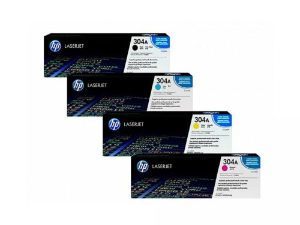 HP 304A Toner Cartridge Set CYMK HP 304A Toner Cartridge Set CYMK
