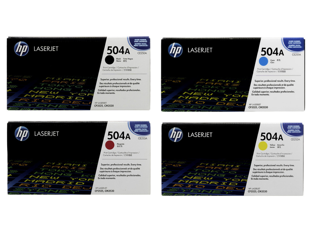 HP 504A SET | CE250A CE251A CE252A CE253A HP 504A SET | CE250A CE251A CE252A CE253A