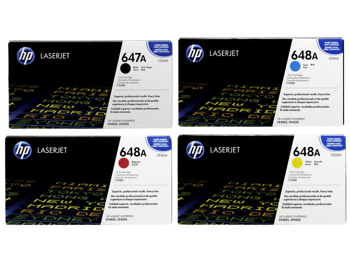 HP 647A 648A SET HP Toner Cartridges - CMYK HP 647A 648A SET HP Toner Cartridges - CMYK