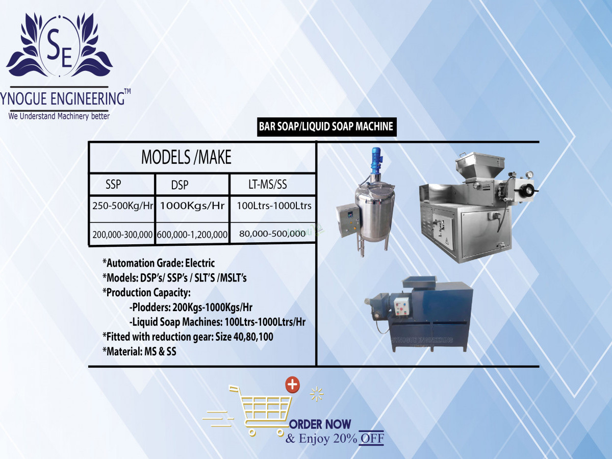 BAR SOAP/LIQUID SOAP MAKING MACHINE BAR SOAP/LIQUID SOAP MAKING MACHINE