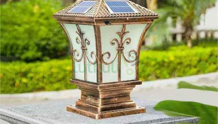 Solar gate lights pillar lights.