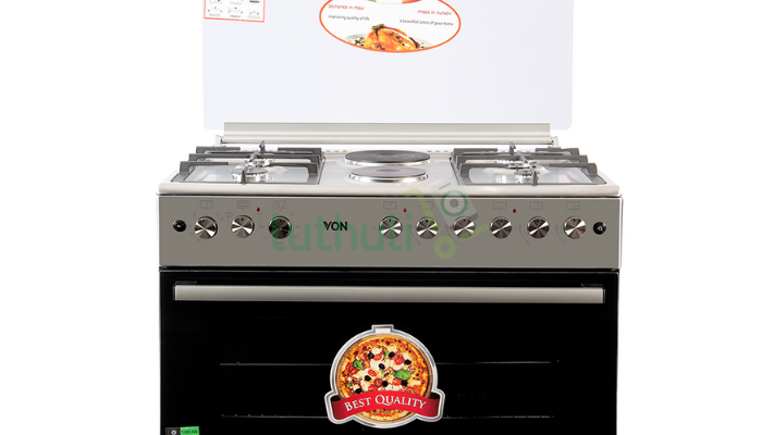 4+2 GAS ELECTRIC STAINLESS STEEL 90X60-RF 493