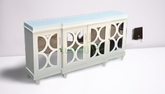 Modern White TV Stand, Wooden TV Stand.